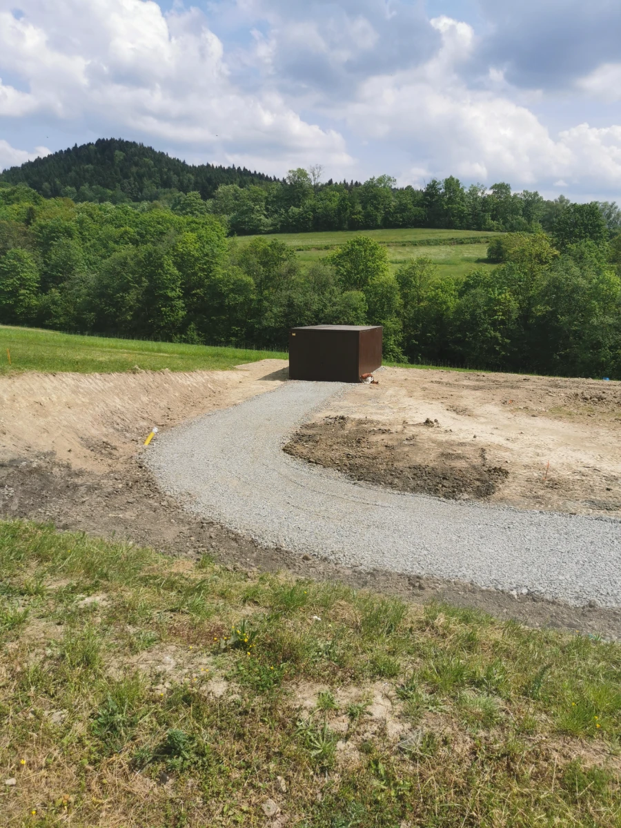 Prace ziemne, Usługi koparką, Droga dojazdowa